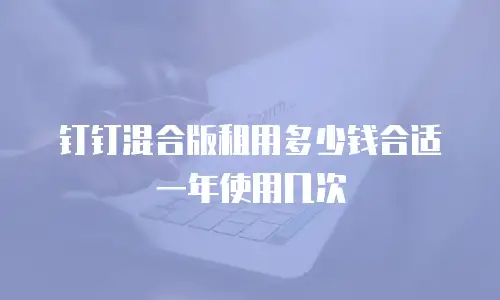 钉钉混合版租用多少钱合适一年使用几次