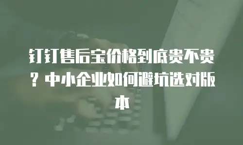 钉钉售后宝价格到底贵不贵？中小企业如何避坑选对版本