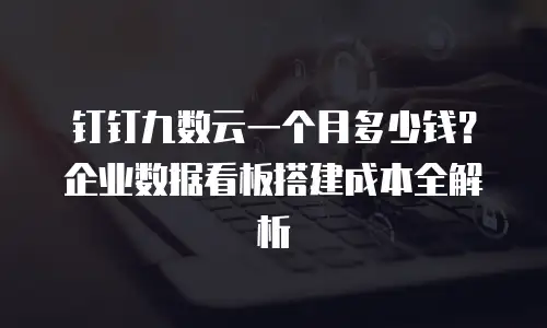 钉钉九数云一个月多少钱？企业数据看板搭建成本全解析