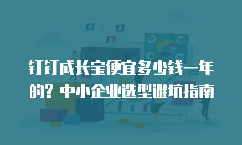 钉钉成长宝便宜多少钱一年的？中小企业选型避坑指南