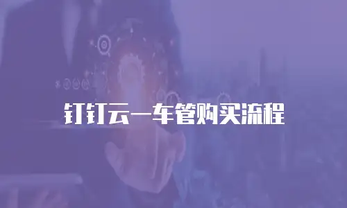 钉钉云一车管购买流程