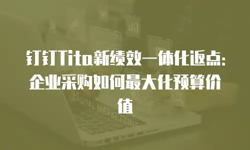 钉钉Tita新绩效一体化返点：企业采购如何最大化预算价值