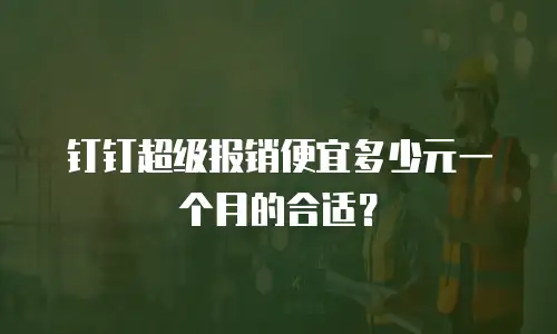 钉钉超级报销便宜多少元一个月的合适？