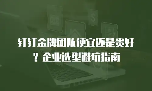 钉钉金牌团队便宜还是贵好？企业选型避坑指南