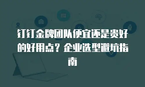 钉钉金牌团队便宜还是贵好的好用点？企业选型避坑指南