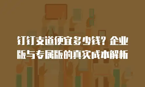 钉钉支道便宜多少钱？企业版与专属版的真实成本解析