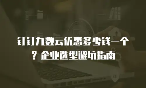 钉钉九数云优惠多少钱一个？企业选型避坑指南