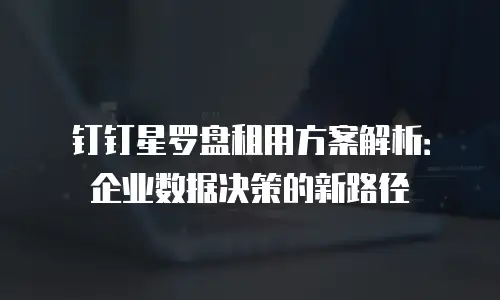 钉钉星罗盘租用方案解析：企业数据决策的新路径