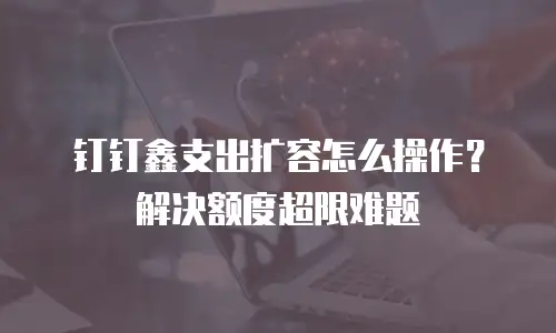 钉钉鑫支出扩容怎么操作？解决额度超限难题