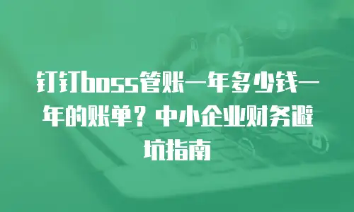 钉钉boss管账一年多少钱一年的账单？中小企业财务避坑指南