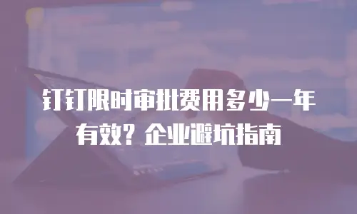 钉钉限时审批费用多少一年有效？企业避坑指南