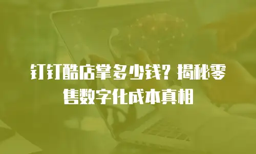 钉钉酷店掌多少钱？揭秘零售数字化成本真相