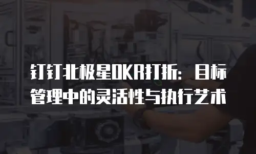 钉钉北极星OKR打折：目标管理中的灵活性与执行艺术