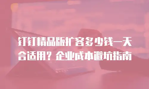 钉钉精品版扩容多少钱一天合适用？企业成本避坑指南