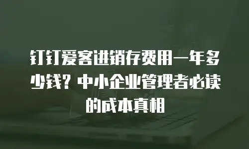 钉钉爱客进销存费用一年多少钱？中小企业管理者必读的成本真相