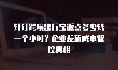 钉钉跨境出行宝返点多少钱一个小时？企业差旅成本管控真相