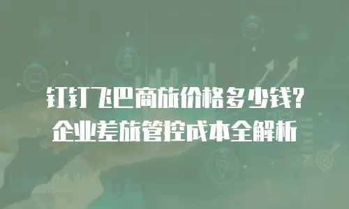 钉钉飞巴商旅价格多少钱？企业差旅管控成本全解析