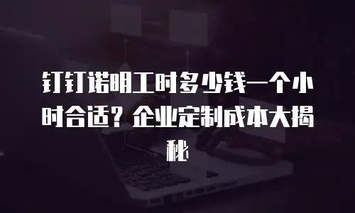 钉钉诺明工时多少钱一个小时合适？企业定制成本大揭秘