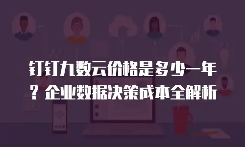 钉钉九数云价格是多少一年？企业数据决策成本全解析