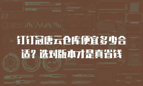 钉钉冠唐云仓库便宜多少合适？选对版本才是真省钱