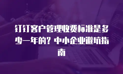 钉钉客户管理收费标准是多少一年的？中小企业避坑指南