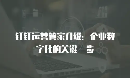钉钉运营管家升级：企业数字化的关键一步