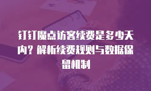 钉钉魔点访客续费是多少天内？解析续费规则与数据保留机制