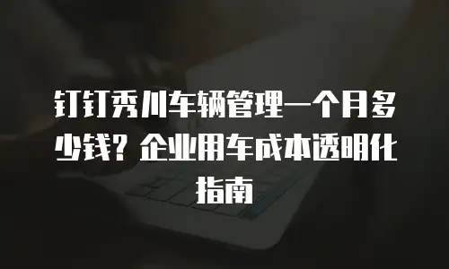 钉钉秀川车辆管理一个月多少钱？企业用车成本透明化指南