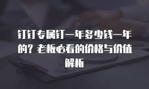 钉钉专属钉一年多少钱一年的？老板必看的价格与价值解析