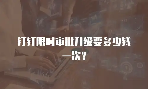 钉钉限时审批升级要多少钱一次？