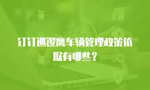 钉钉巡逻鹰车辆管理政策依据有哪些？
