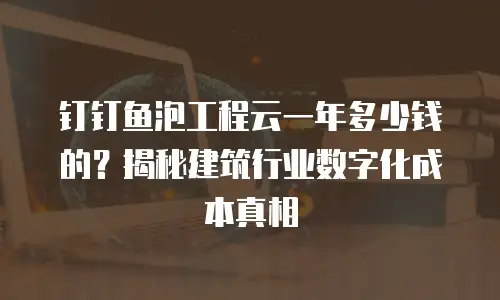 钉钉鱼泡工程云一年多少钱的？揭秘建筑行业数字化成本真相