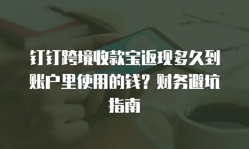 钉钉跨境收款宝返现多久到账户里使用的钱？财务避坑指南