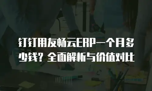 钉钉用友畅云ERP一个月多少钱？全面解析与价值对比