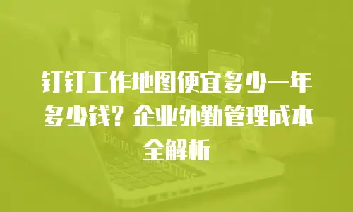 钉钉工作地图便宜多少一年多少钱？企业外勤管理成本全解析