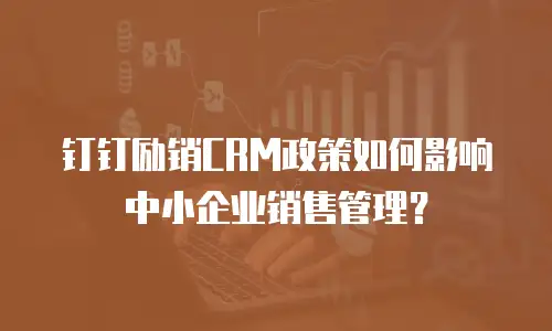 钉钉励销CRM政策如何影响中小企业销售管理？