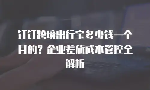 钉钉跨境出行宝多少钱一个月的？企业差旅成本管控全解析
