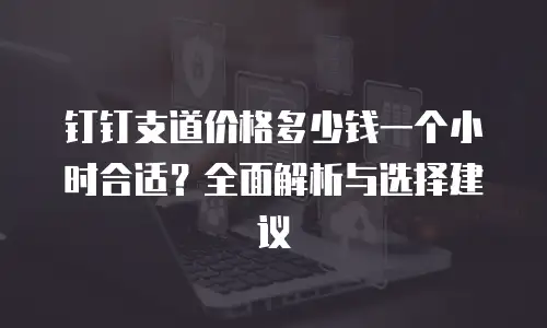 钉钉支道价格多少钱一个小时合适？全面解析与选择建议
