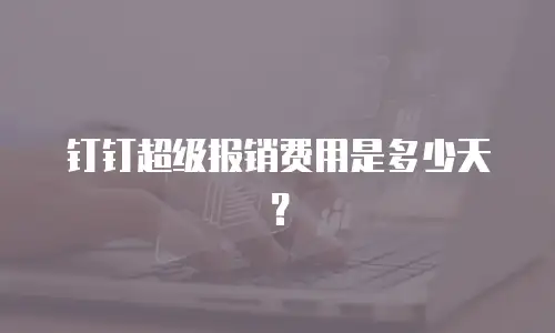 钉钉超级报销费用是多少天？
