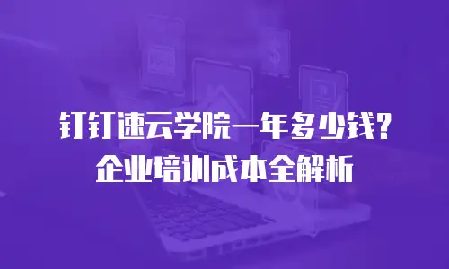 钉钉速云学院一年多少钱？企业培训成本全解析