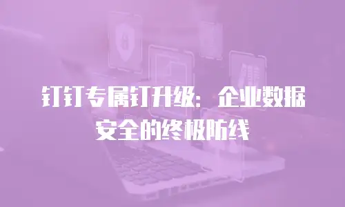 钉钉专属钉升级：企业数据安全的终极防线
