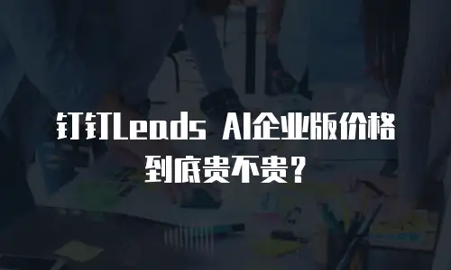 钉钉Leads AI企业版价格到底贵不贵？