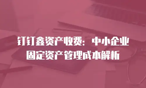 钉钉鑫资产收费：中小企业固定资产管理成本解析
