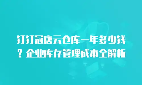 钉钉冠唐云仓库一年多少钱？企业库存管理成本全解析