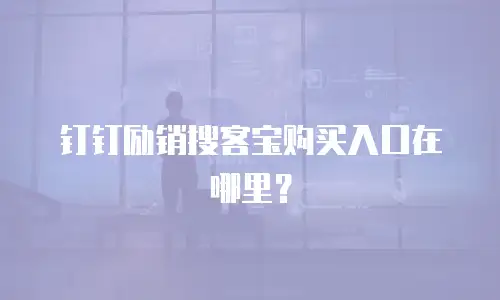 钉钉励销搜客宝购买入口在哪里？