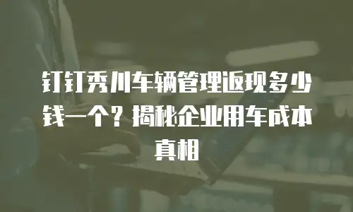 钉钉秀川车辆管理返现多少钱一个？揭秘企业用车成本真相