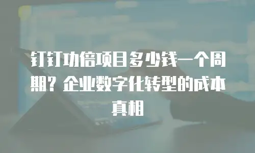 钉钉功倍项目多少钱一个周期？企业数字化转型的成本真相