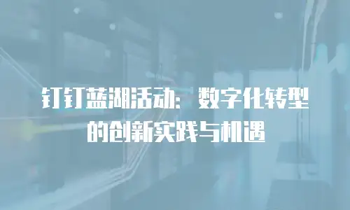 钉钉蓝湖活动：数字化转型的创新实践与机遇