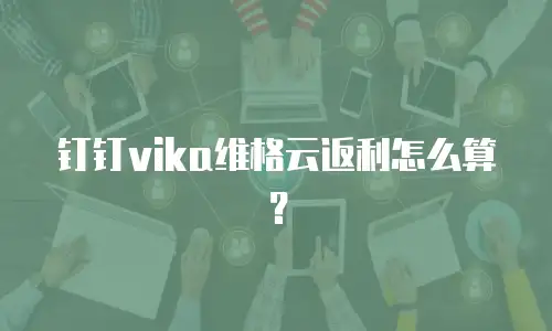 钉钉vika维格云返利怎么算？