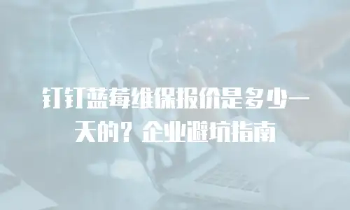 钉钉蓝莓维保报价是多少一天的？企业避坑指南